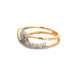 18k Yellow Gold and Diamond Fancy Ring in size 5.5 and total gold weight of 3.07g
